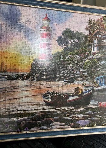 Çok Renkli Deniz Feneri Temalı Puzzle - Görsel 2