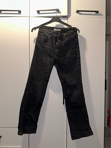 Pull and Bear Pull and Bear Siyah Boru Paça Pantolon