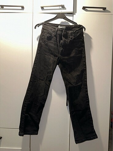 38 Beden siyah Renk Pull and Bear Siyah Boru Paça Pantolon