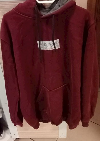 Bordo Kapüşonlu Kadın Sweatshirt