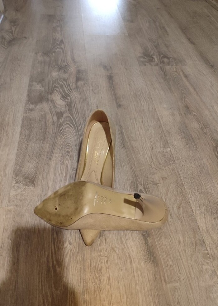 39 numara bej stiletto - Görsel 3
