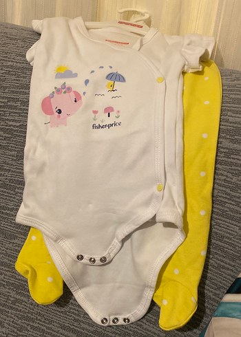 Fisher-Price Sarı Patikli Bebek Çıtçıtlı Body
