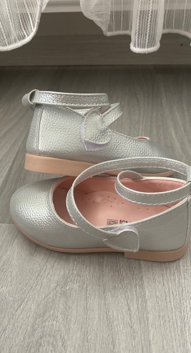 Kız Çocuk Gri Tokalı Babet - Görsel 2