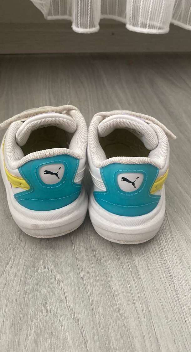 Kız Çocuk Beyaz Cırt Cırtlı Sneaker - Görsel 3