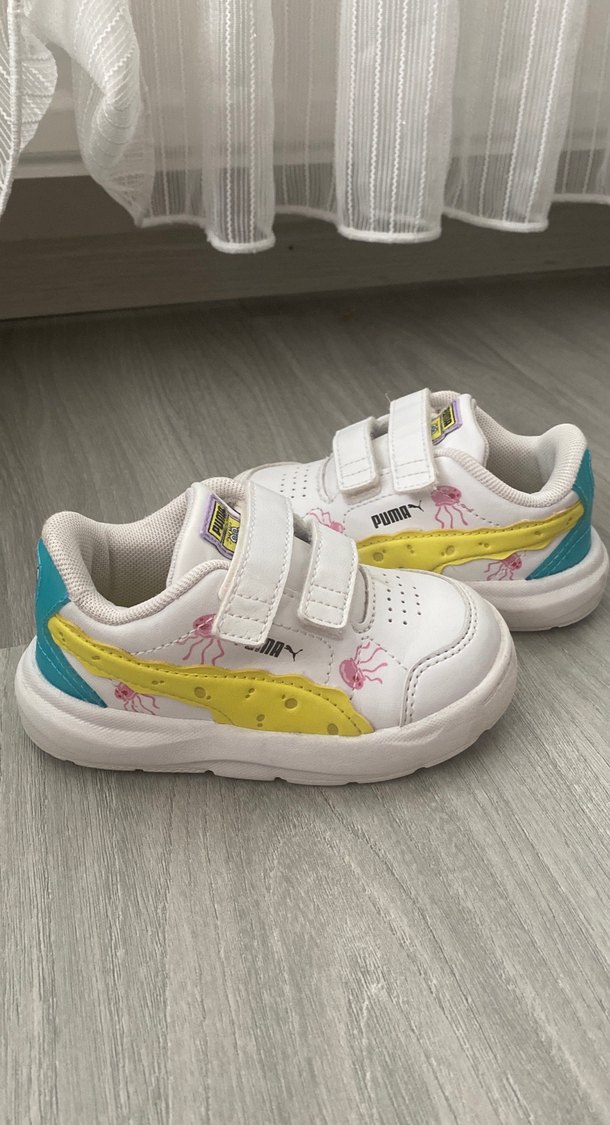 Kız Çocuk Beyaz Cırt Cırtlı Sneaker - Görsel 4