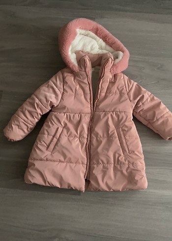 Kız Çocuk Pembe Desenli Polar Bornoz - Görsel 3