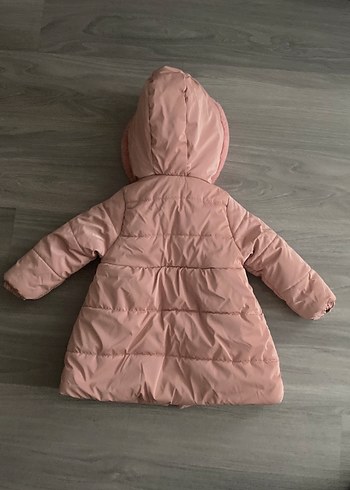 Kız Çocuk Pembe Desenli Polar Bornoz - Görsel 4