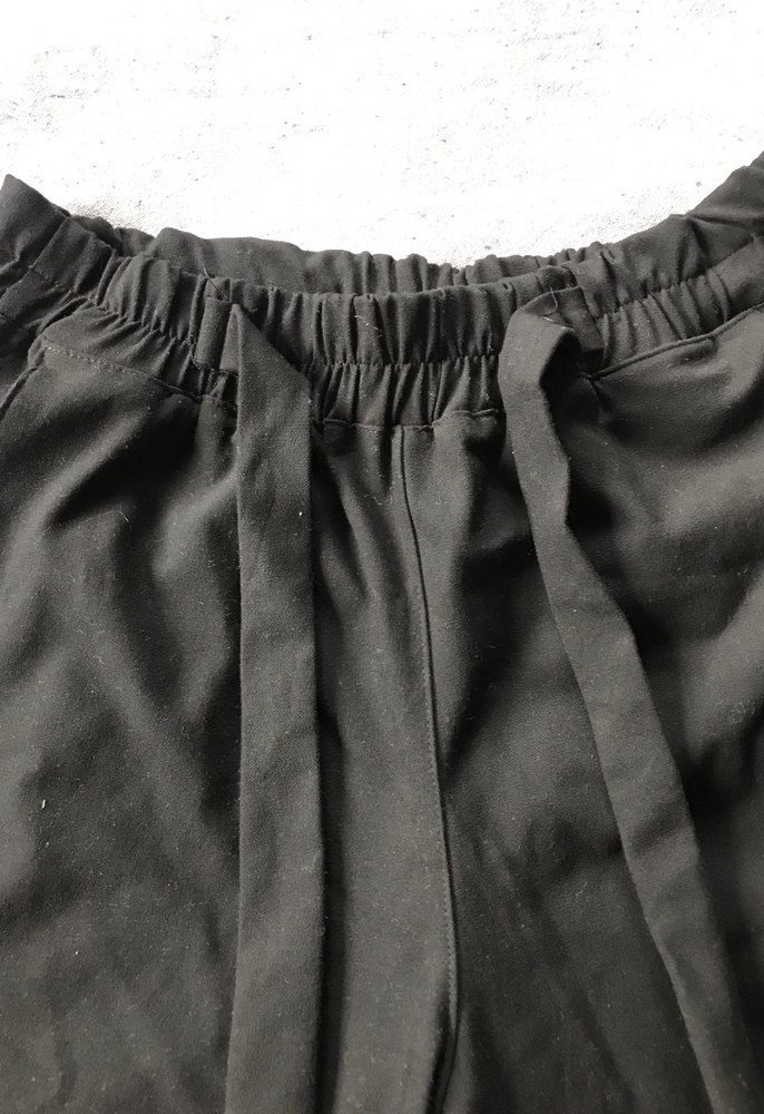 Siyah Keten Salaş Mini Hamile Şortu - Görsel 2