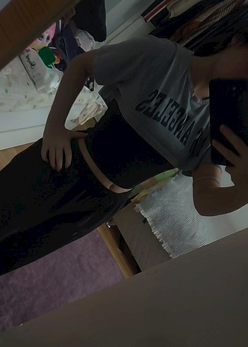 kadın siyah askılı crop - Görsel 3