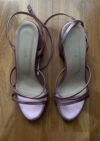 pembe&mor arası topuklu ayakkabı - Görsel 5