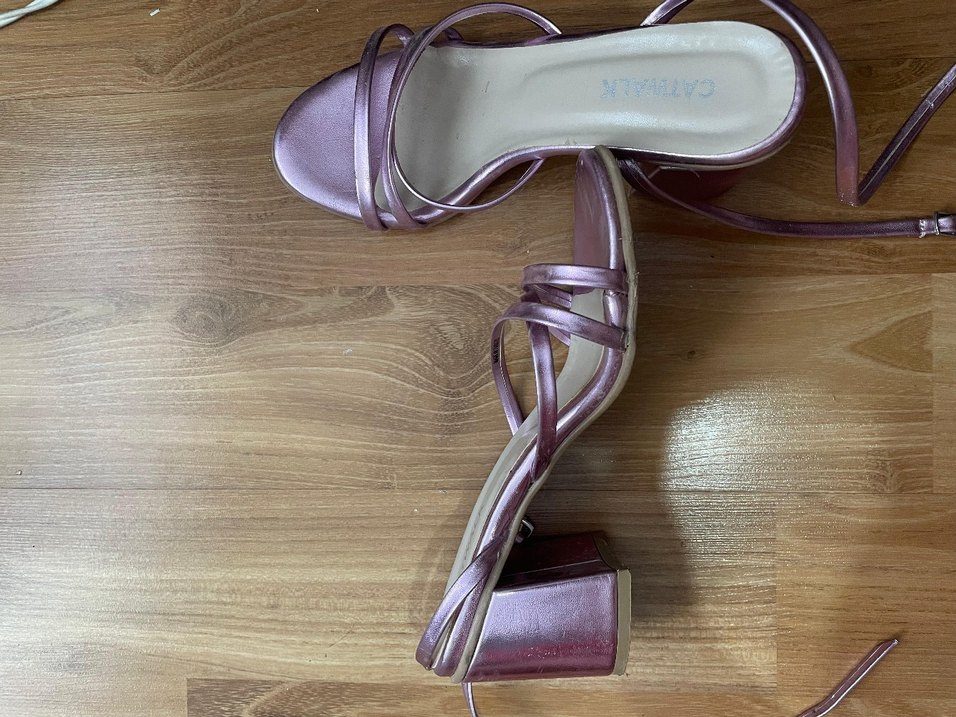 pembe&mor arası topuklu ayakkabı - Görsel 4