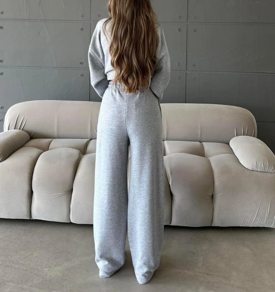 Gri Rahat Kesim Kadın Eşofman Altı - Görsel 5