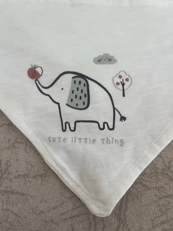 Gri Desenli Bebek Önlüğü - Görsel 2