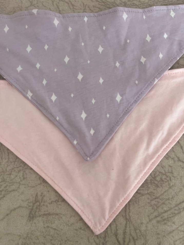 Gri Batik Desenli Bebek Önlüğü 2'li Set - Görsel 2