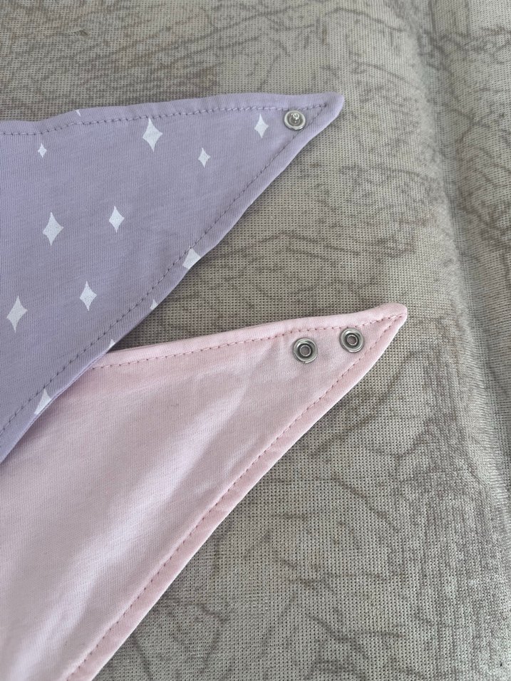 Gri Batik Desenli Bebek Önlüğü 2'li Set - Görsel 3