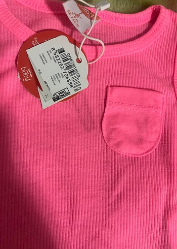 Kız Çocuk Fit Kesim Askısız Pembe Atlet - Görsel 3