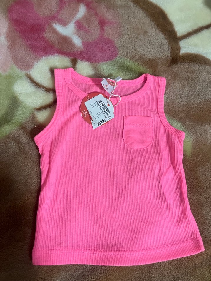 Kız Çocuk Fit Kesim Askısız Pembe Atlet - Görsel 4