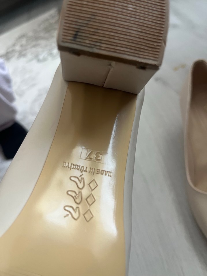 Bej Sivri Burunlu Stiletto Kadın Ayakkabı - Görsel 2