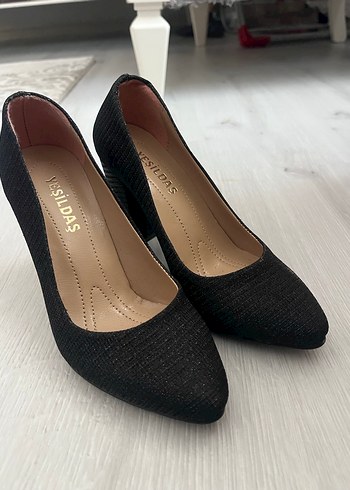 Siyah Yılan Desenli Stiletto Topuklu Kadın Ayakkabı - Görsel 5