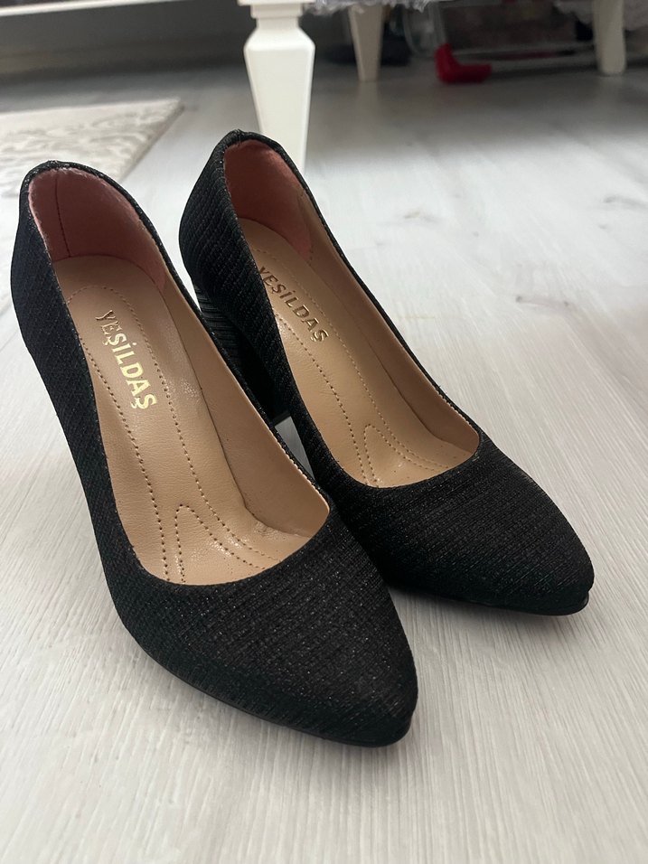 Siyah Yılan Desenli Stiletto Topuklu Kadın Ayakkabı - Görsel 5