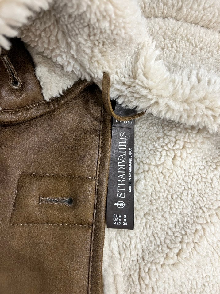 Kahverengi Kürklü Deri Kadın Ceket - Görsel 3