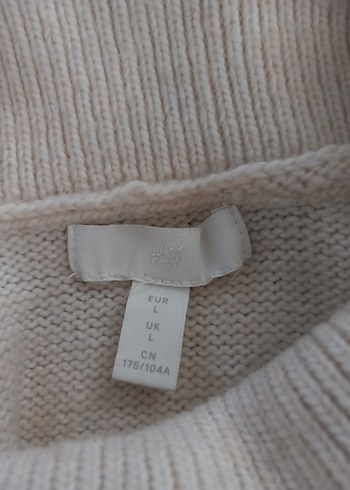 H&M Gri Boğazlı Örgü Kadın Kazak