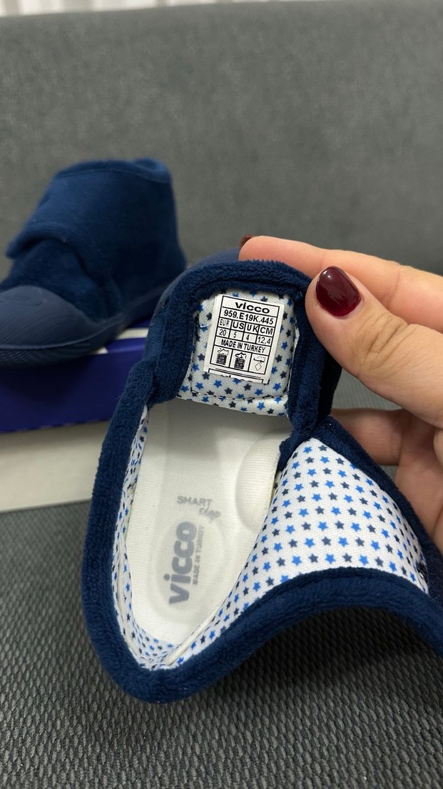 Erkek Çocuk Mavi Sıcak Ev Terliği - Görsel 2