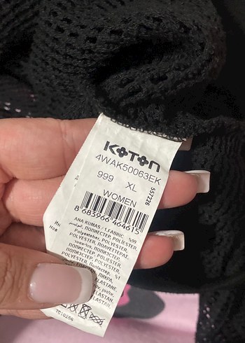 Siyah Örgü Kadın Triko Kazak - Görsel 5