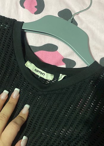 Siyah Örgü Kadın Triko Kazak - Görsel 2