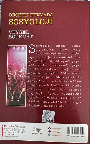  Değişen Dünyada Sosyoloji veysel Bozkurt