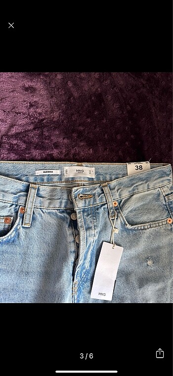 38 Beden mango alessia kot pantolon jean
