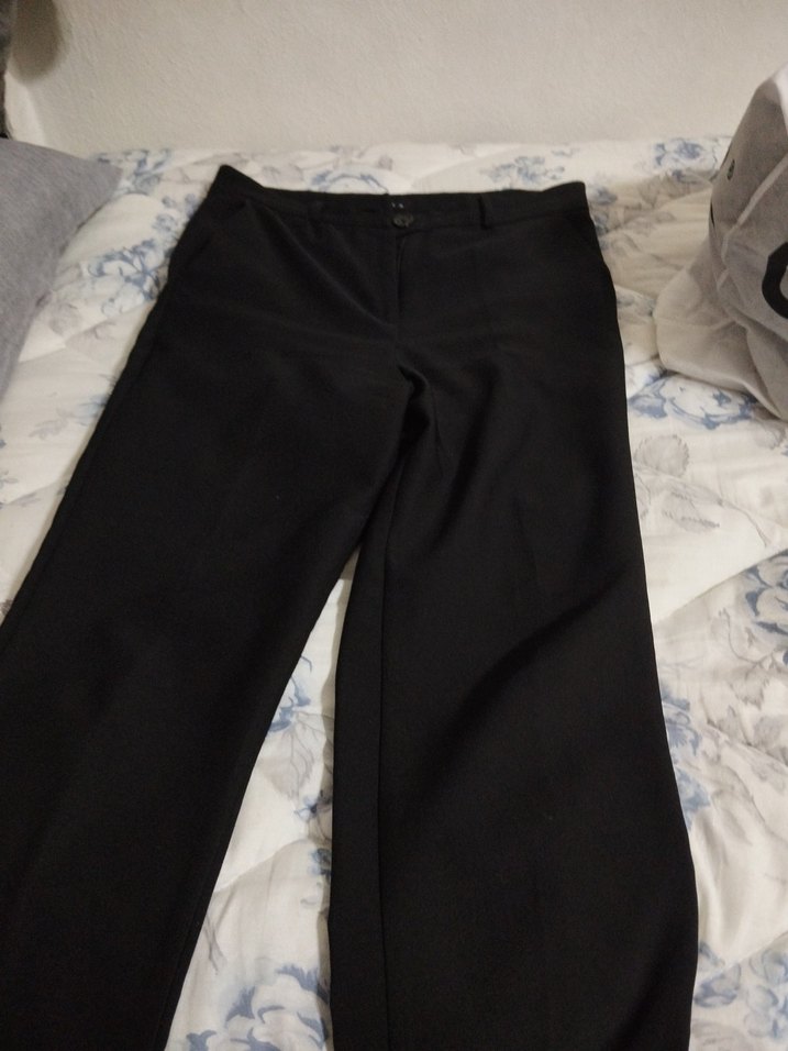 Siyah kumaş pantolon - Görsel 2