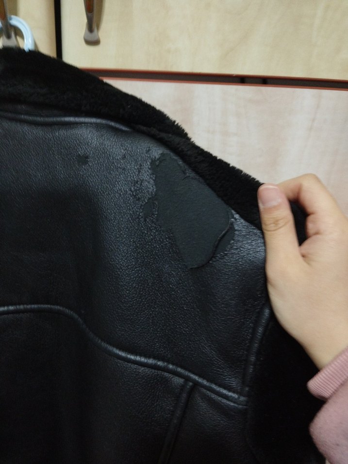 Kürklü Siyah Süet Biker Ceket - Görsel 5