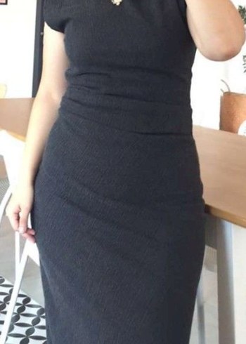 Gri uzun elbise - Görsel 2