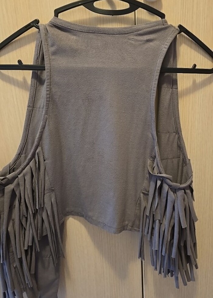 Süet yelek - Görsel 5