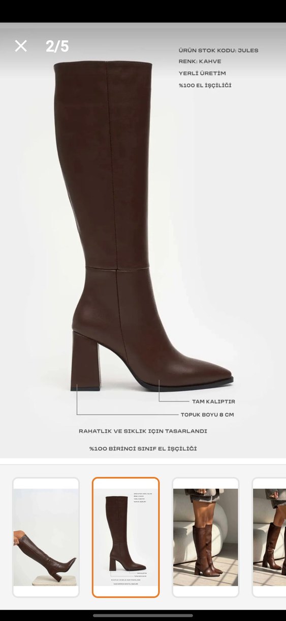 Kahverengi çizme - Görsel 3