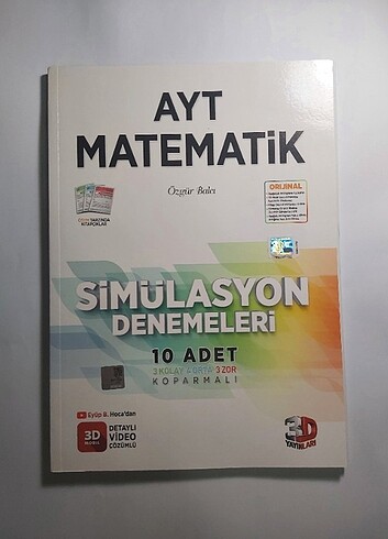 3D Yayınları AYT Matematik simülasyon denemeleri