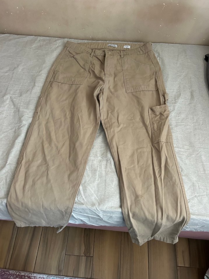 Bej Renkli DeFacto Düğmeli Erkek Pantolon - Görsel 3