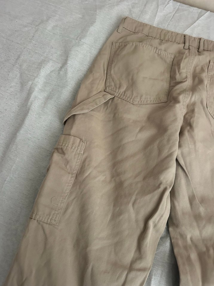 Bej Renkli DeFacto Düğmeli Erkek Pantolon - Görsel 4