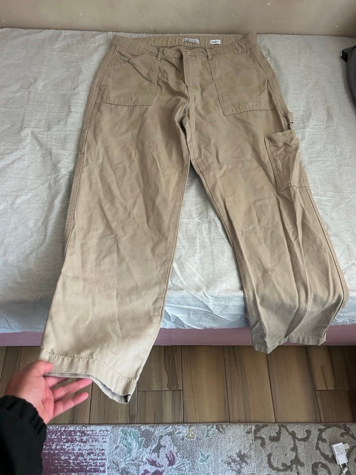 Bej Renkli DeFacto Düğmeli Erkek Pantolon - Görsel 2