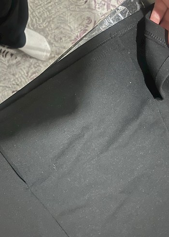 Siyah Düz Yırtmaçlı Etek - Görsel 2