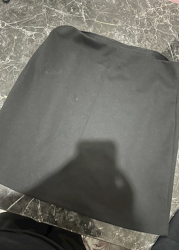 Siyah Düz Yırtmaçlı Etek - Görsel 4