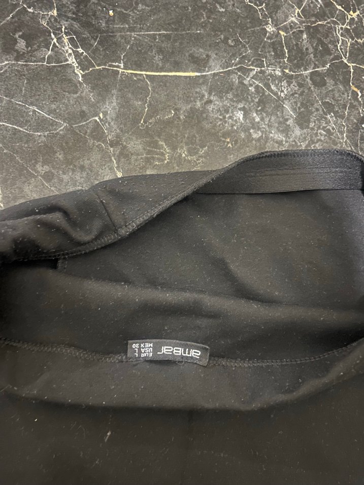 Siyah Düz Yırtmaçlı Etek - Görsel 5