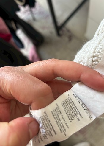 Beyaz Örgü Kadın Triko Kazak - Görsel 5