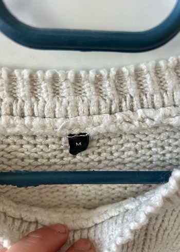 Beyaz Örgü Kadın Triko Kazak - Görsel 2