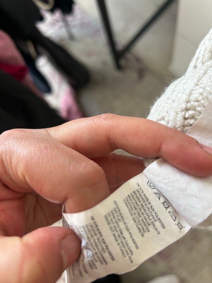 Beyaz Örgü Kadın Triko Kazak - Görsel 5