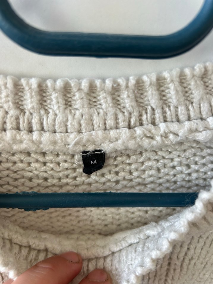 Beyaz Örgü Kadın Triko Kazak - Görsel 2