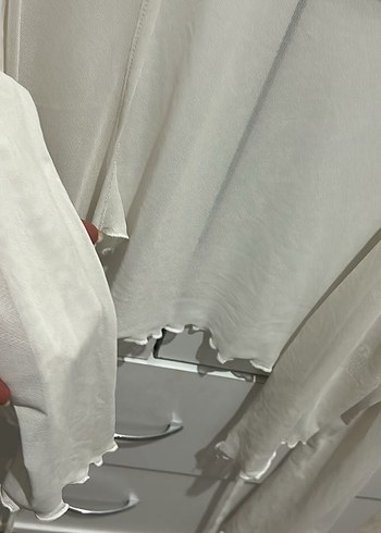 Beyaz Bağcıklı İnce Bluz - Görsel 6