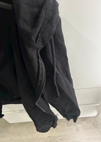 Siyah Fermuarlı Sweatshirt - Görsel 4