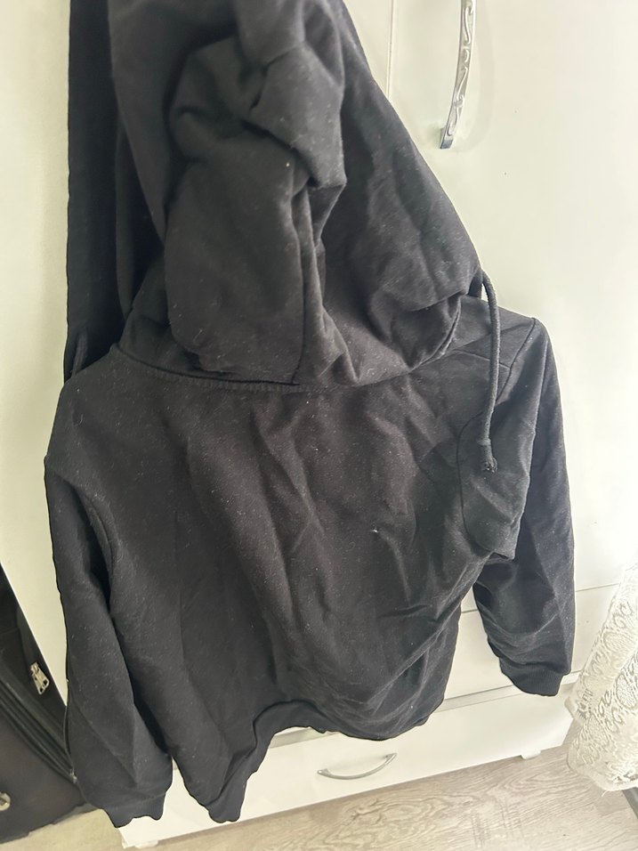 Siyah Fermuarlı Sweatshirt - Görsel 5